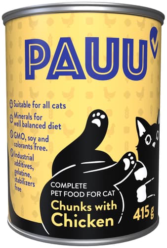 Pauu Katzenfutter mit Hühnchen in Sauce