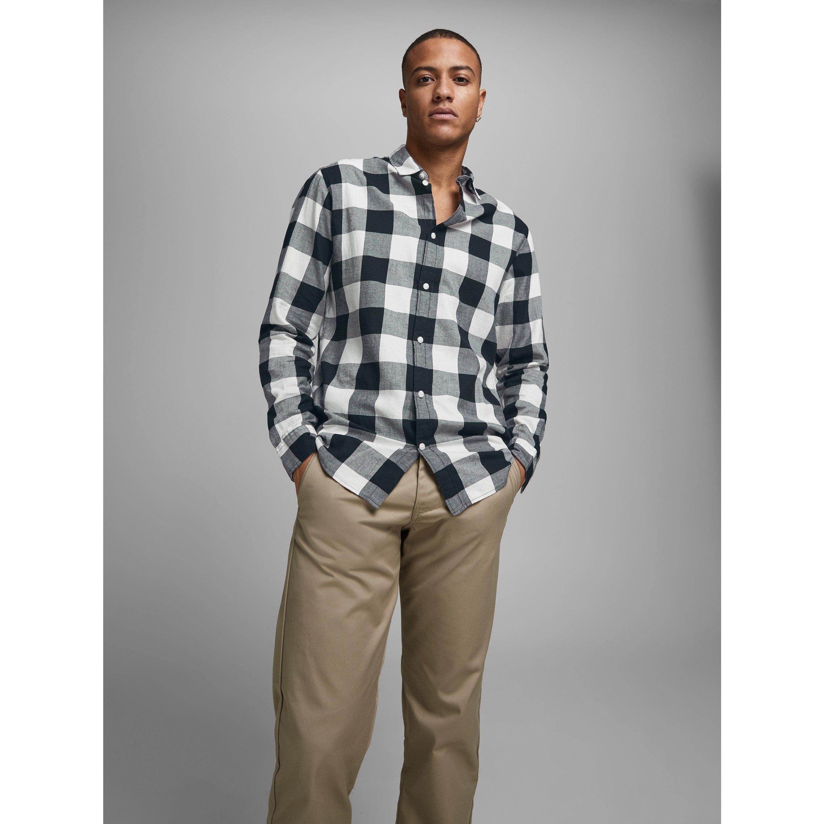 Jack and Jones Gingham Long Sleeve Shirt Mens