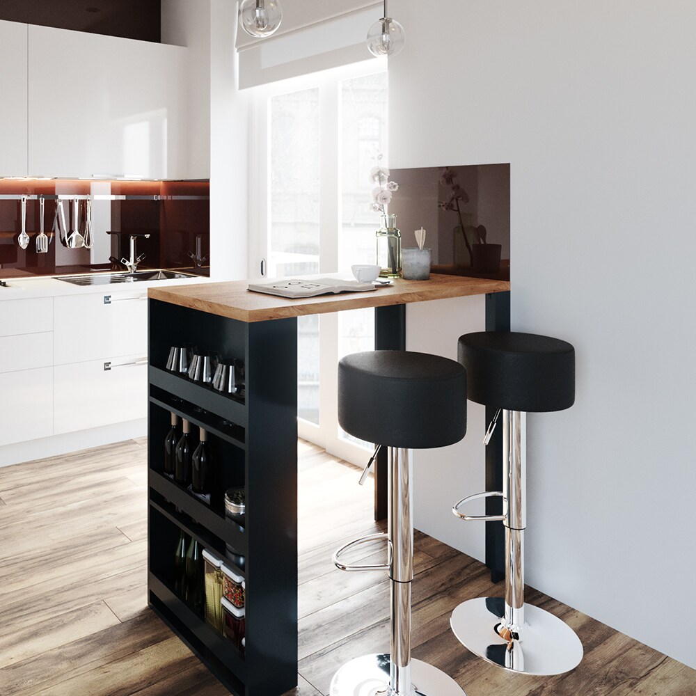 VICCO Bartisch Bartresen Stehtisch Tisch Tresentisch Bistrotisch Eiche Anthrazit