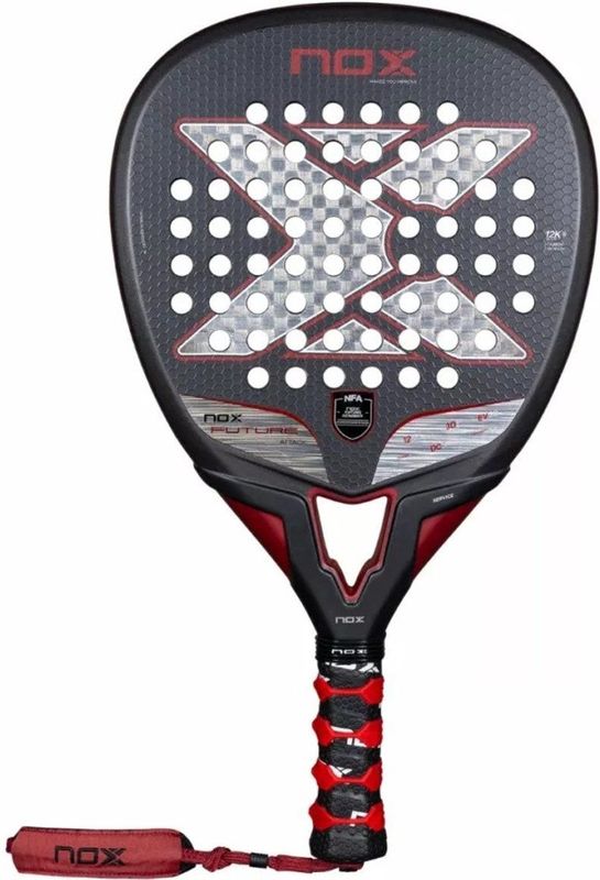 NOX - Future Attack 18K Alum Padel Racket - Zwart - Koolstofvezel