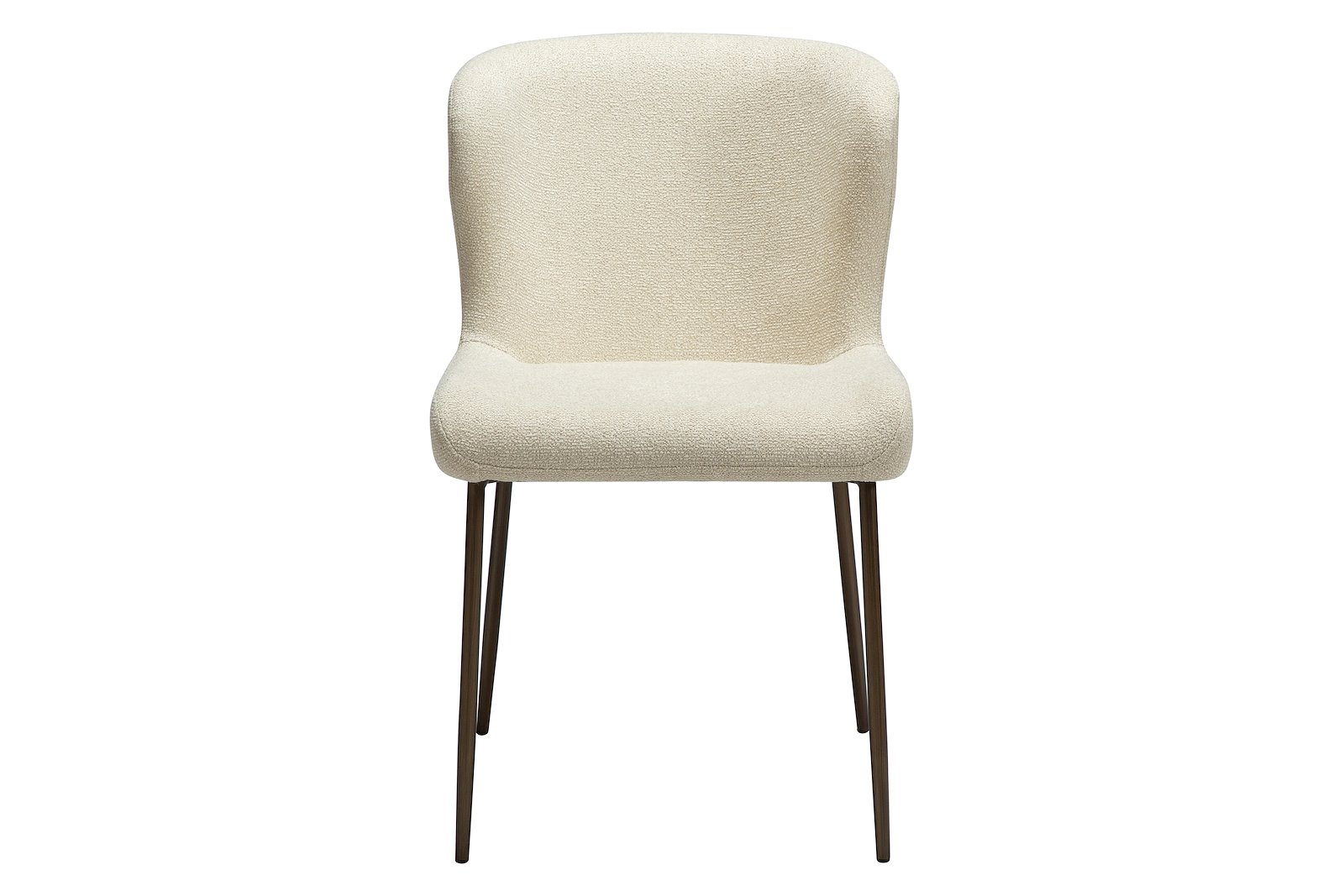 Glam spisestol Tekstil Bouclé Frosted mandel og antikk messing ben