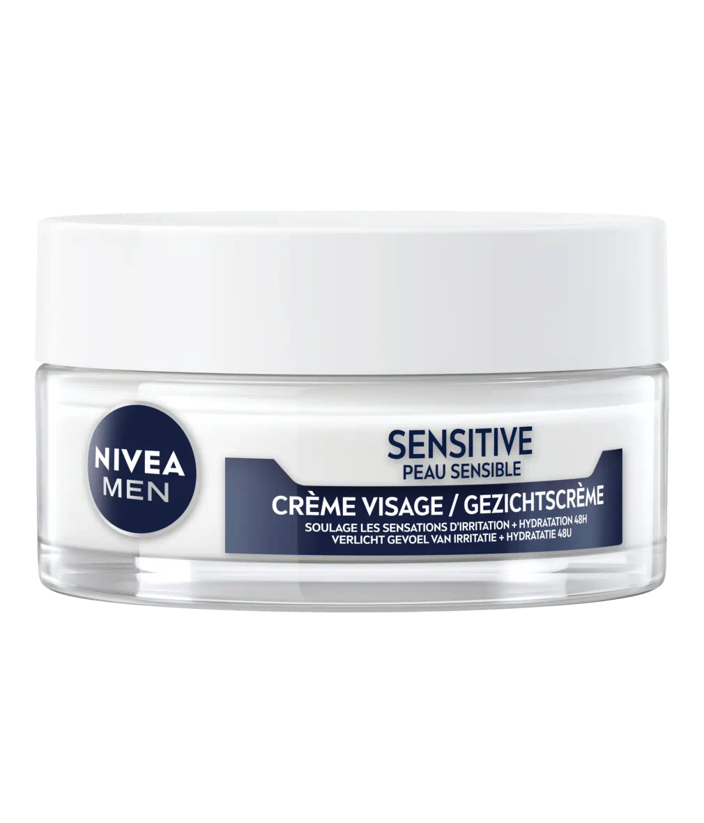 CRÈME VISAGE HOMME PEAU SENSIBLE HYDRATATION 48H