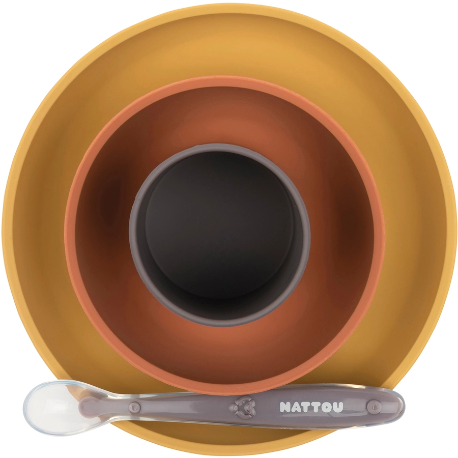 Nattou Esslern Set 4 teilig CurryTerrakotta
