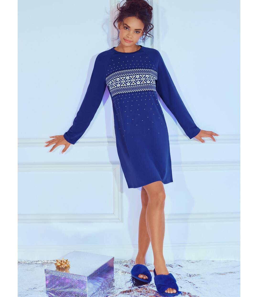 Chemise de nuit manches longues Starlight Lisca Cheek