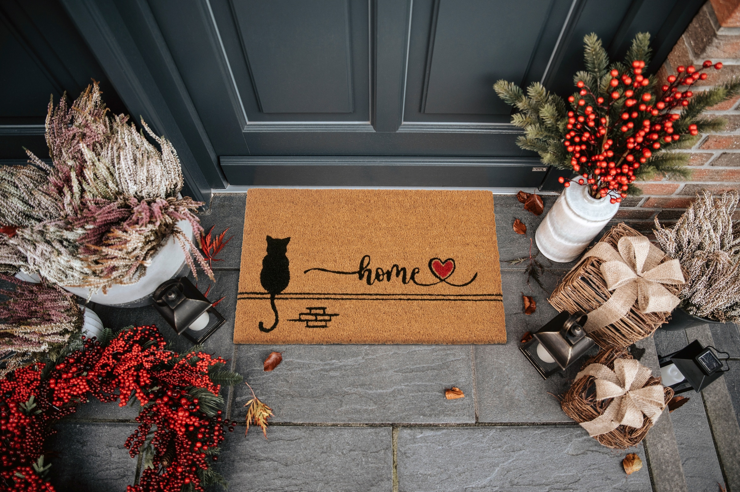 HANSE Home Fussmatte »Kokos Cat Home, Türmatte« rechteckig 15 mm Höhe Schmutzfangmatte, Rutschfest, Outdoor, Innen, Aussen, Kokosmatte, Flur