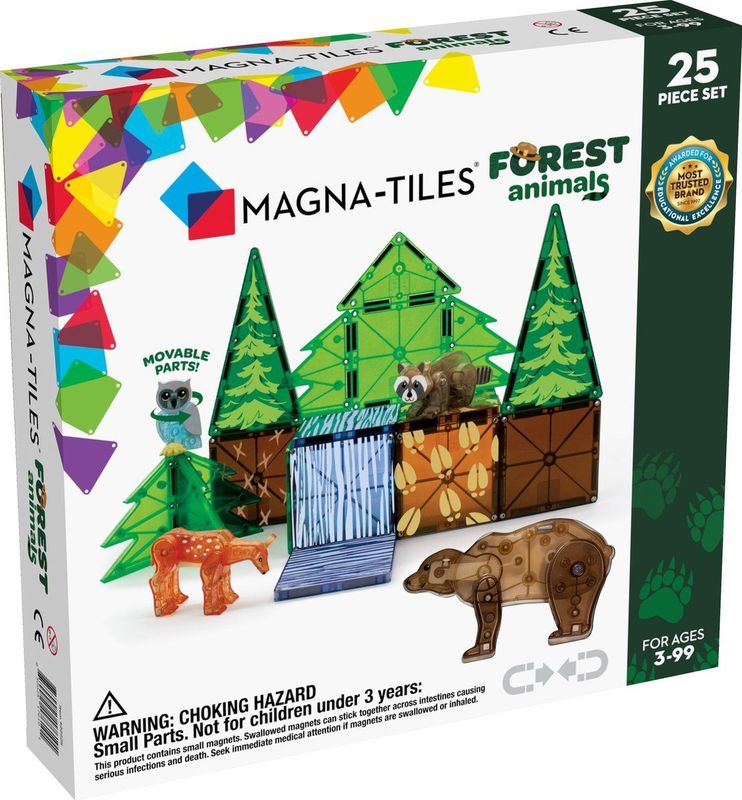 Magna Tiles - Bosdieren Set - Magnetisch Speelgoed - 25 Stuks