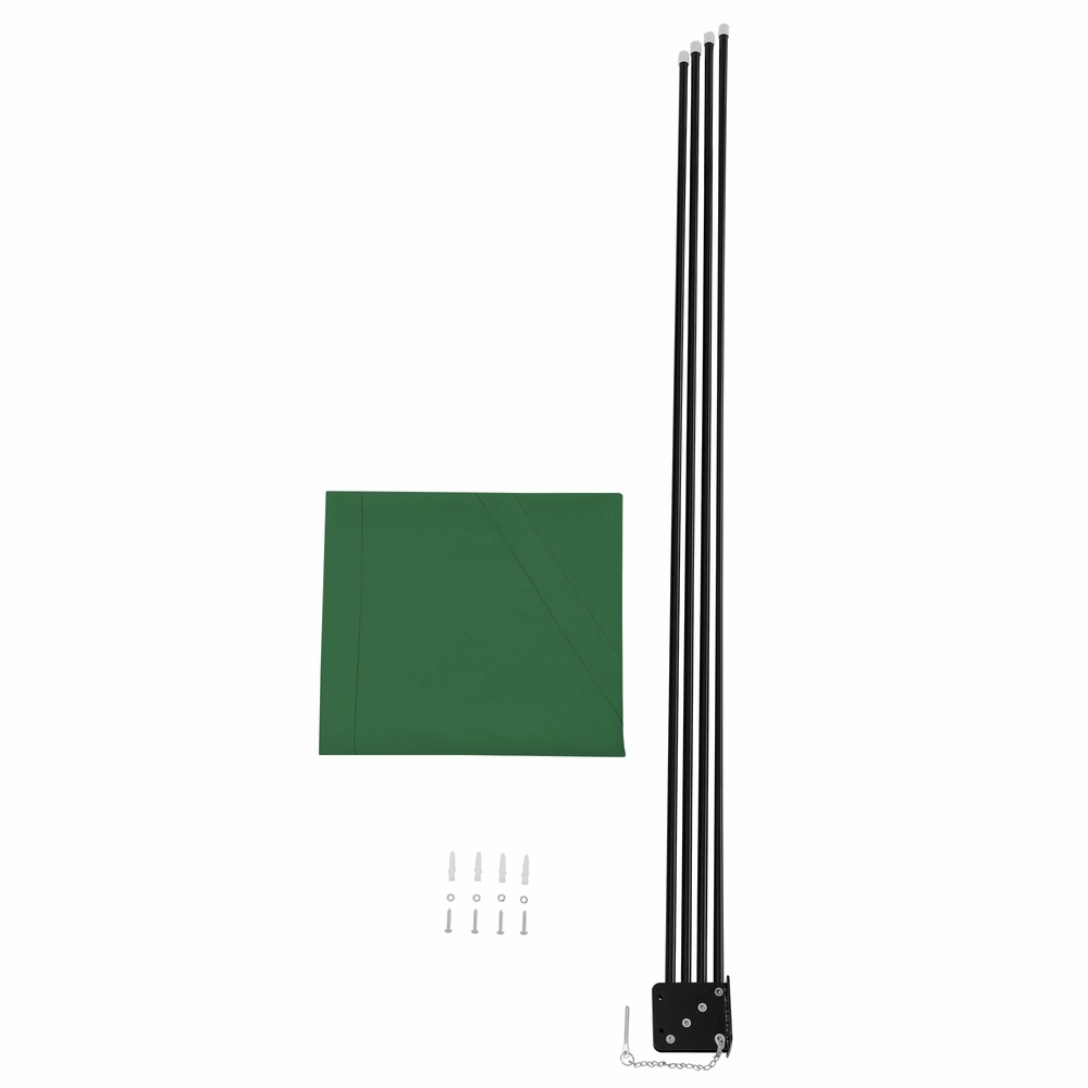 Parasol mural protection du soleil polyester 160 cm x 160 cm vert