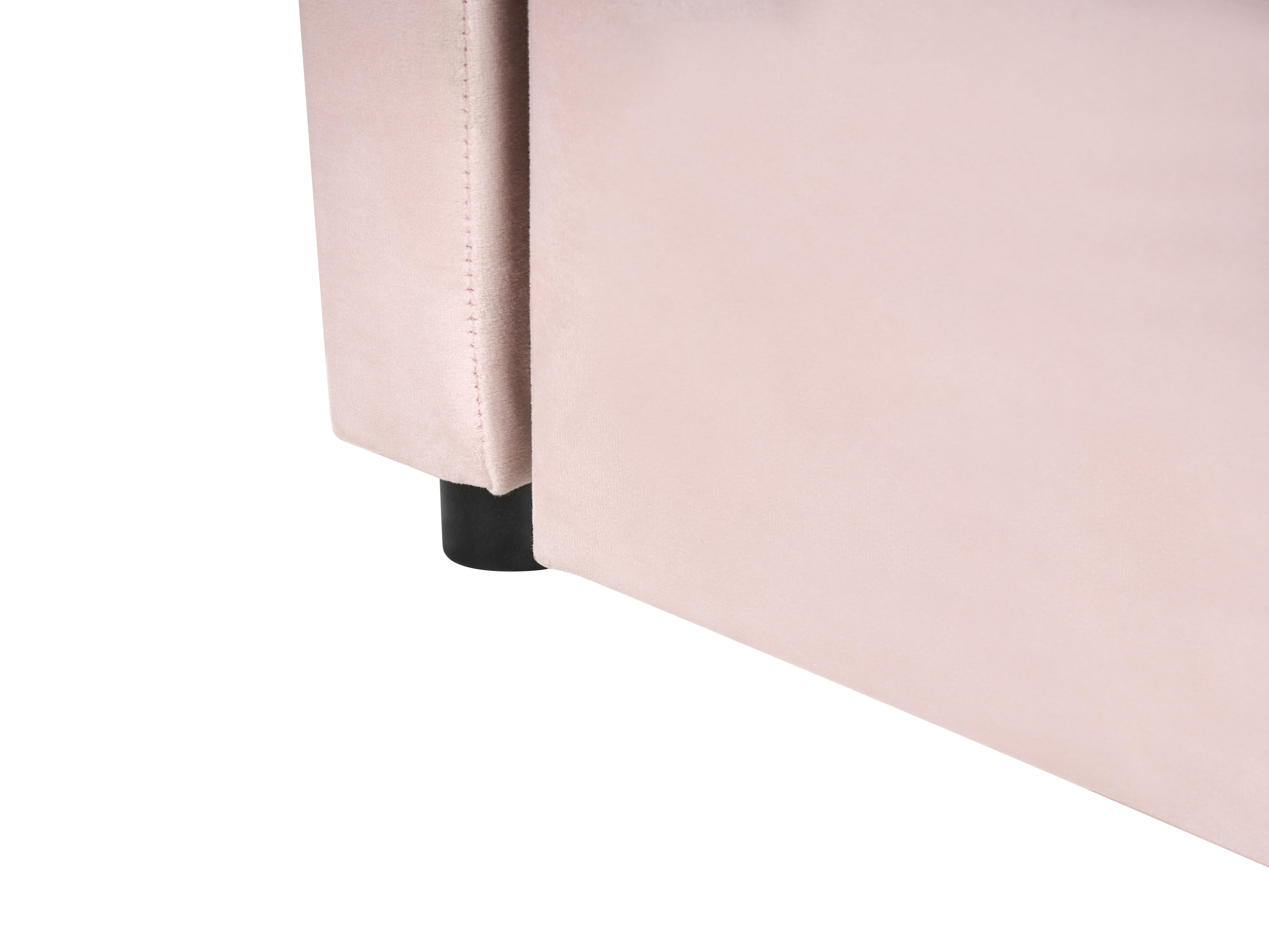 Onderschuifbed Fluweel CHAVONNE 90 x 200 cm Roze