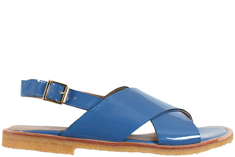 ANGULUS DUSTY BLUE SANDAL I BLÅT LAKSKIND