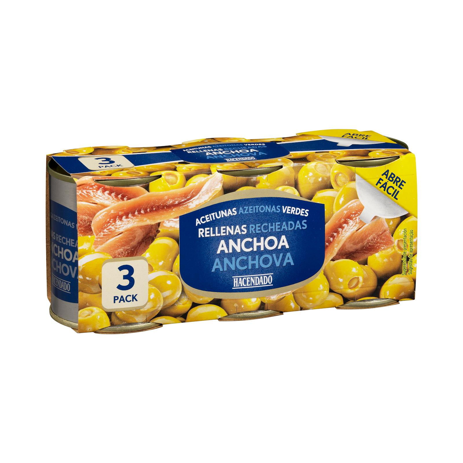 Olives vertes farcies aux anchois Hacendado