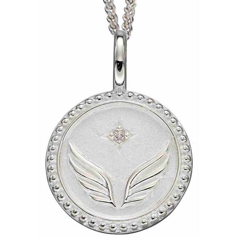 Collier étoile et aile d'ange en argent 925/1000