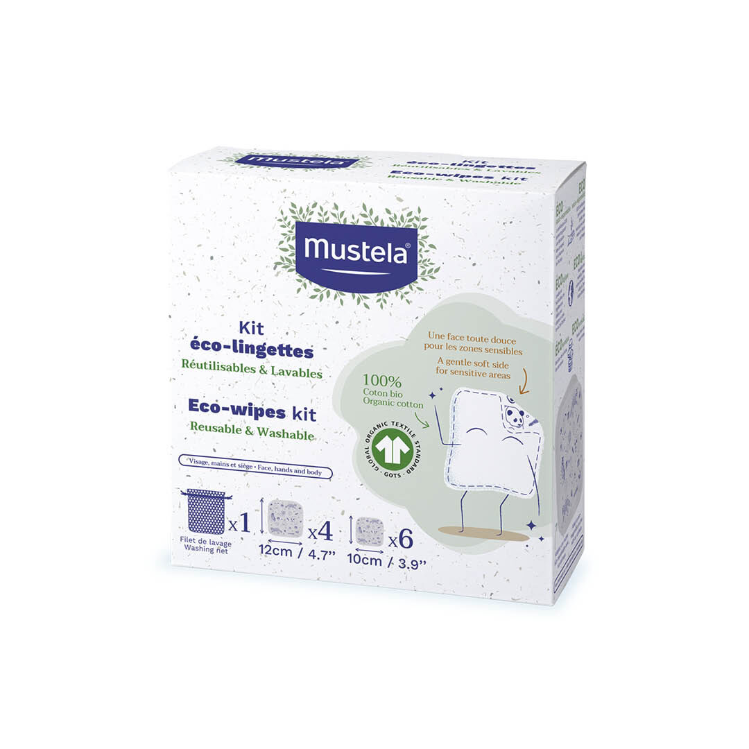 MUSTELA  Kit Toalhetes Eco Reutilizáveis 10 Unidades - 10un
