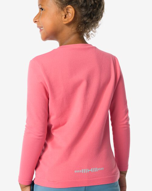 t-shirt de sport enfant sans coutures rose