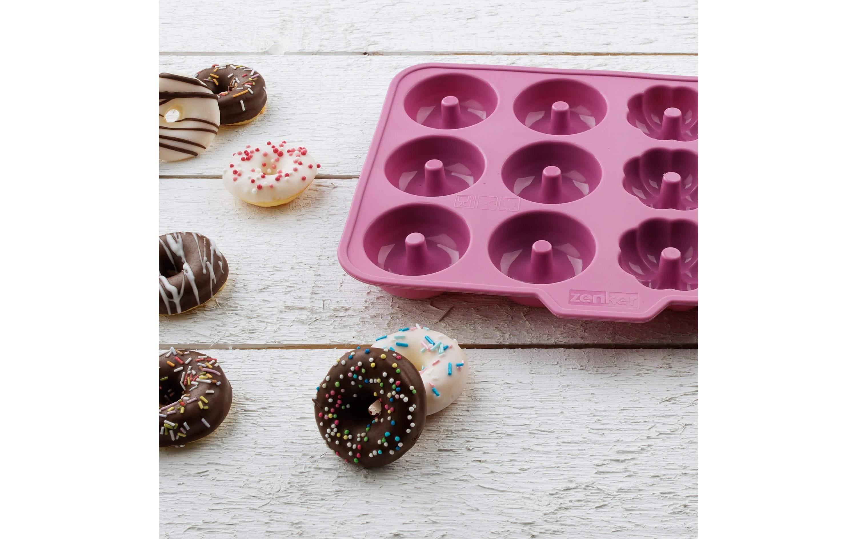 Donut-Backform Happy Baking 12 MuldenBackform für Mini Donuts