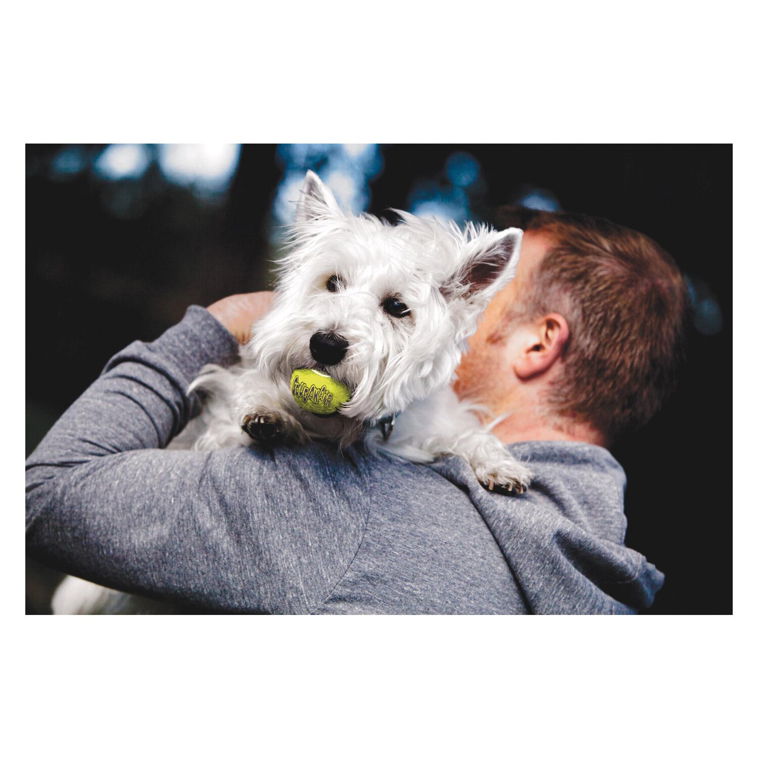 HUNTER KONG Airdog Squeakair Balls  - gelb - XS (3 Stück. Ø 4.1 cm)