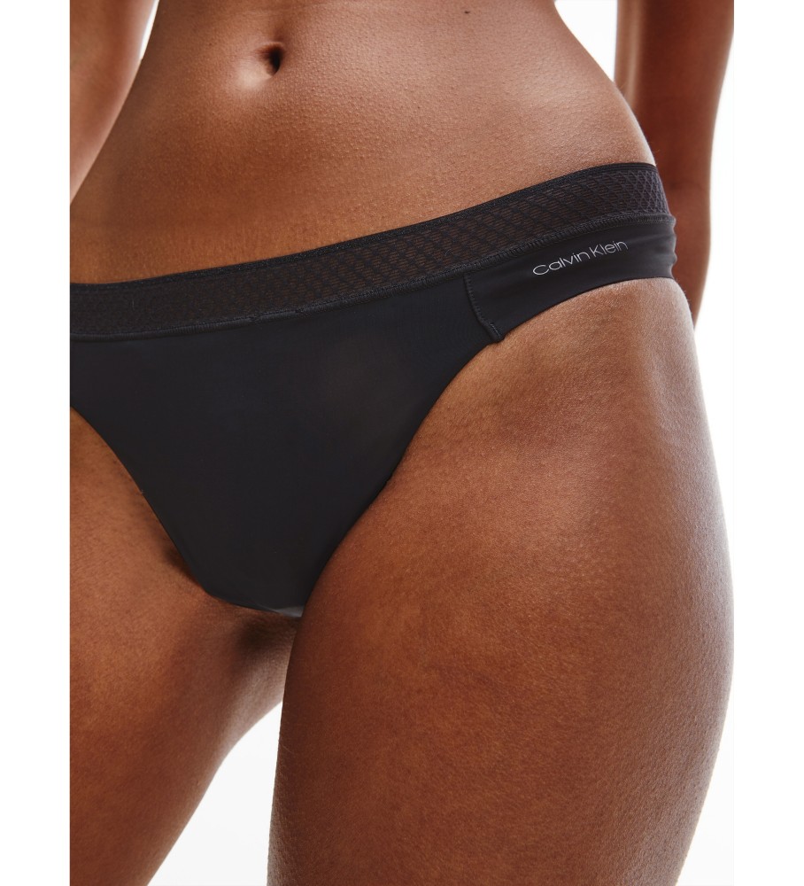 Calcinha fio dental Calvin Klein Seductive Comfort preta