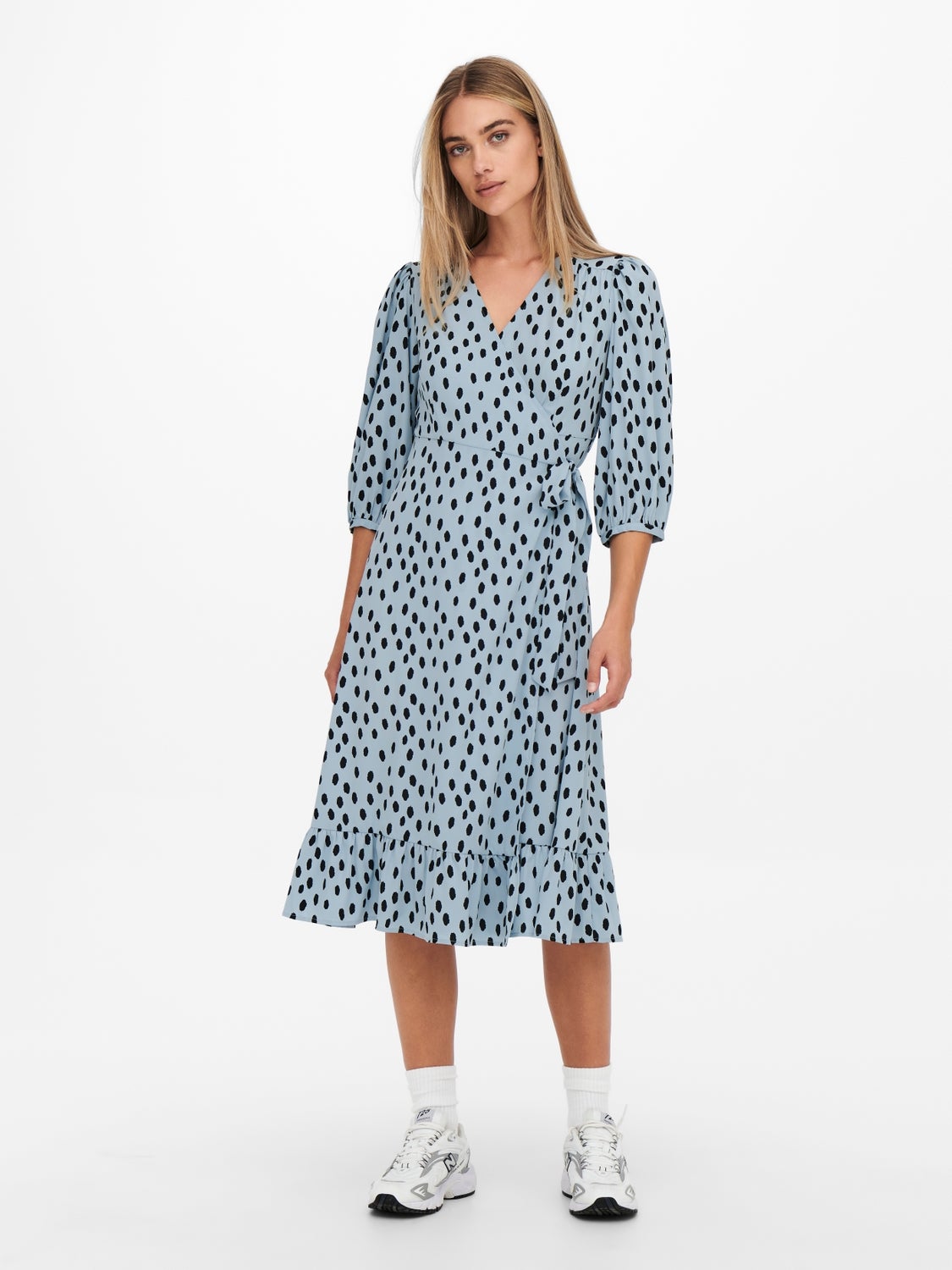 ONLOLIVIA Langes Kleid Blue Fog