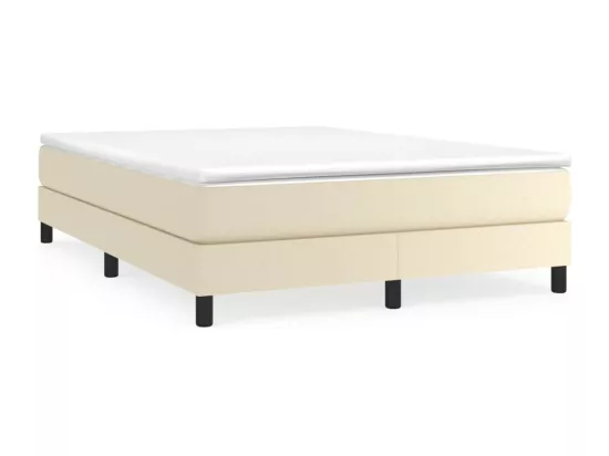 Sommier tapissier Crème 140x200 cm Similicuir