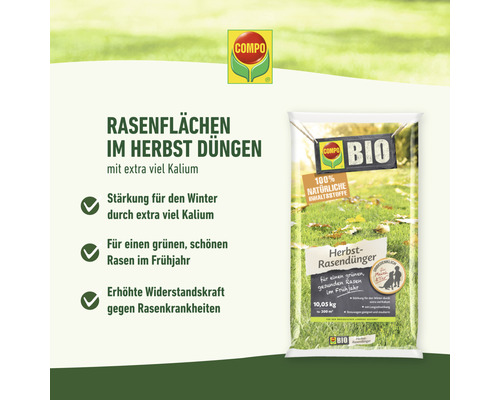COMPO BIO herfstgazonmeststof 20 kg 400 m² organische meststof