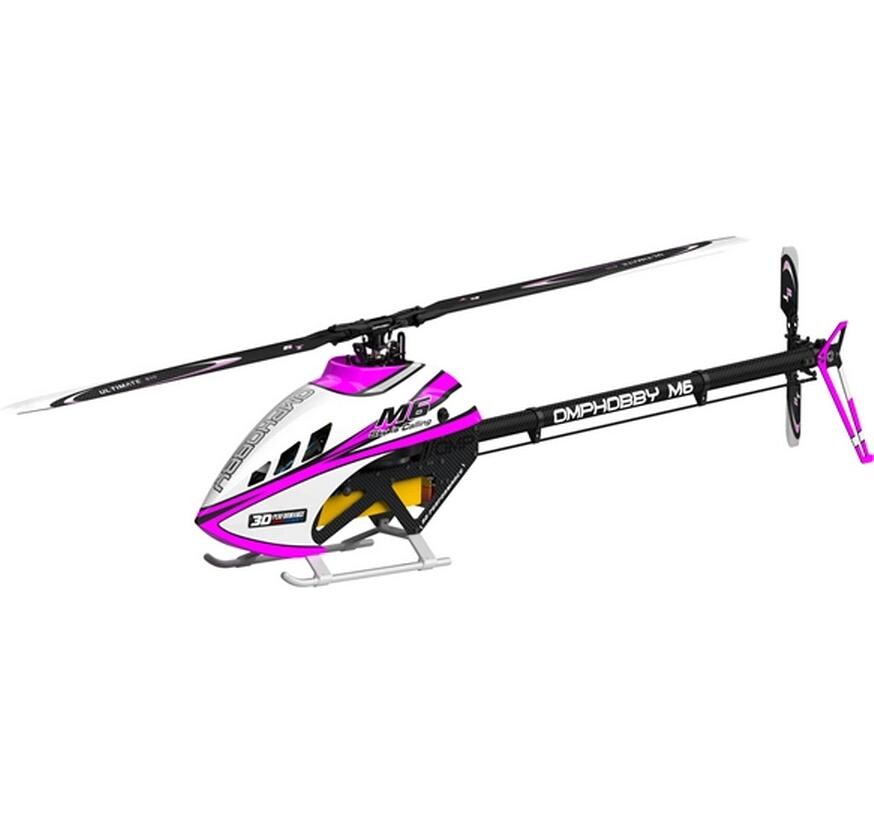Helikopter M6 Nebula-Pink Bausatz und Rotorblätter<br>M6 vielseitiger Modellheli
