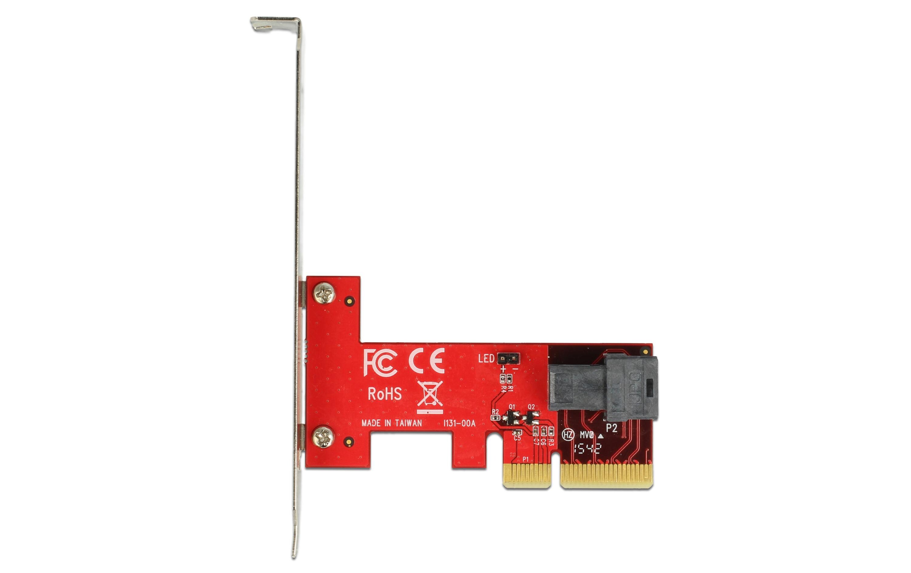 Host Bus Adapter Controller PCI-ex4 - U.2 Bracket FH+LPDelock PCI Express x4 Karte > 1 x intern SFF-8643 NVMe – Low Profile Formfaktor
