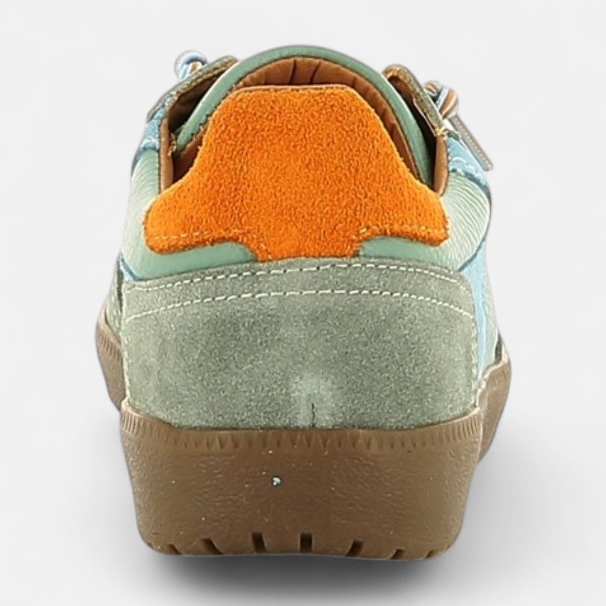 Baskets basses Femme en cuir vert