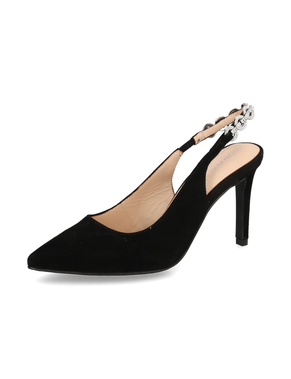 Veloursleder Slingpumps