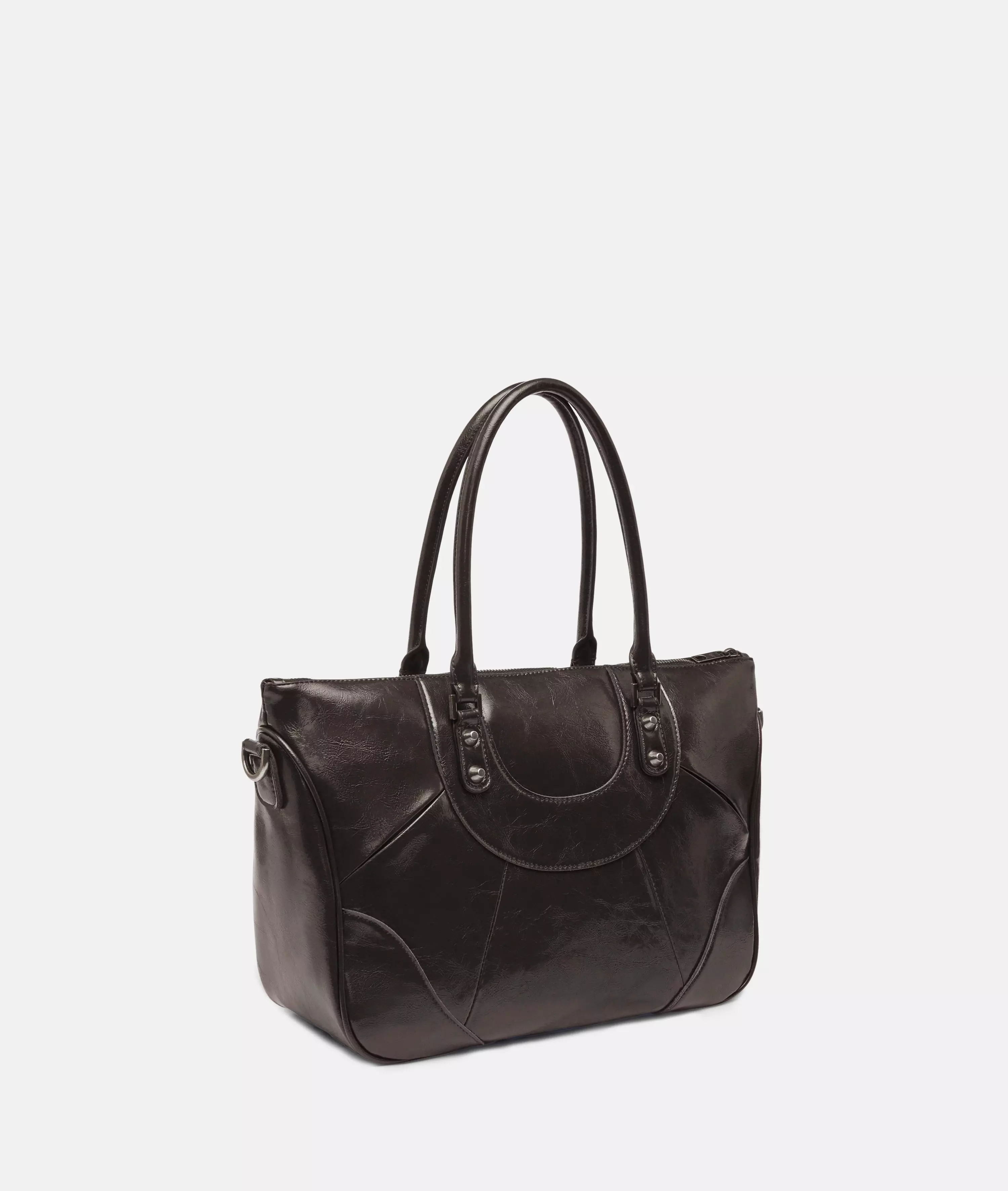 Satchel Spacious bag with glossy finish