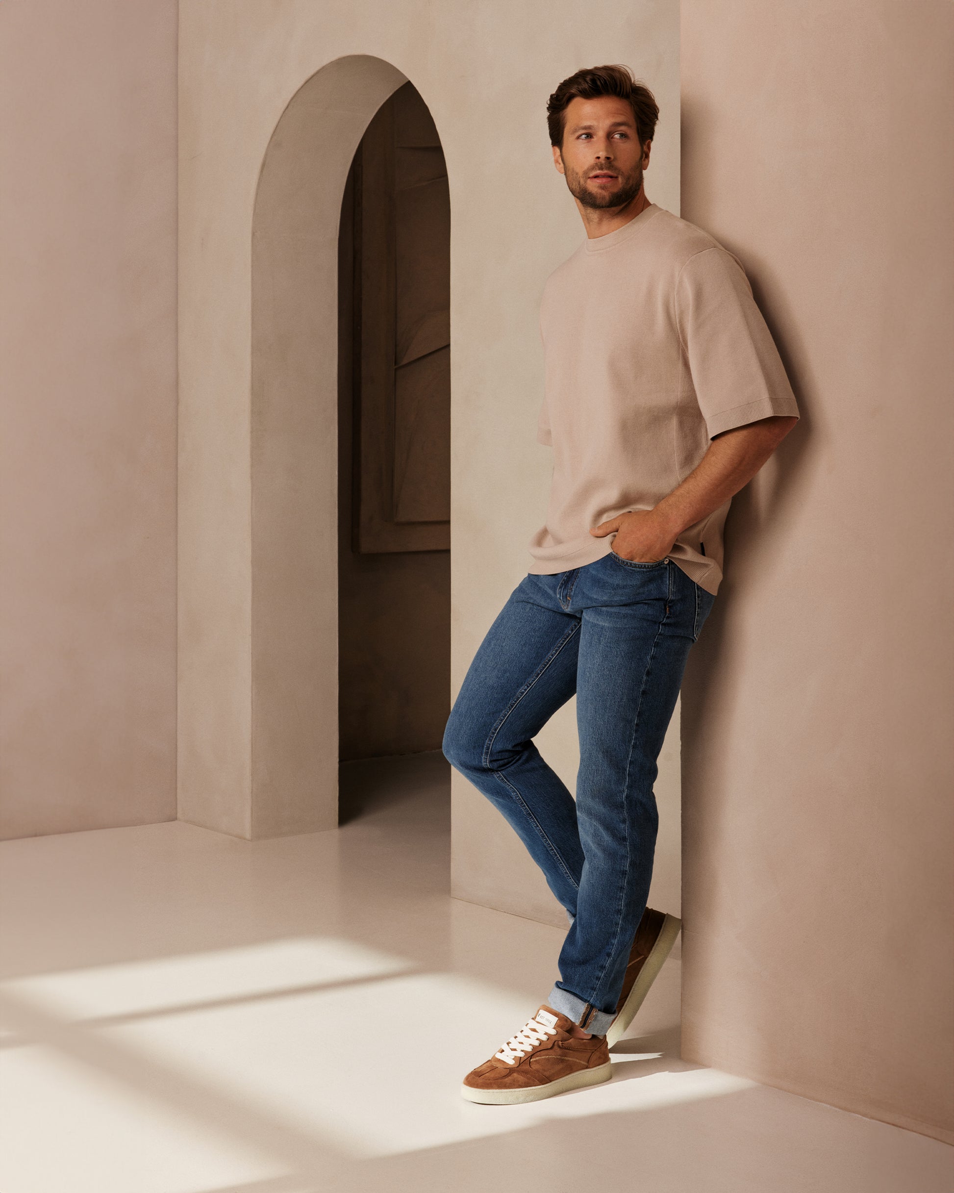 VIA VAI cognac heren sneakers Zane Ethan