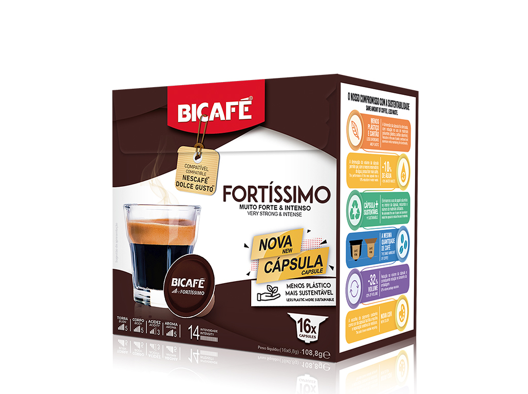 CÁPSULAS CAFÉ BICAFÉ FORTISSIMO DG 16 UN