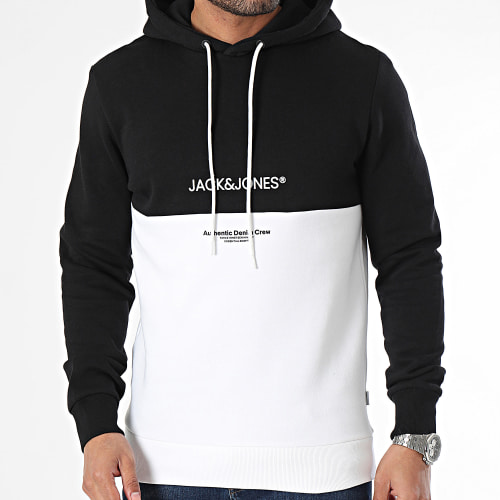 Sweat Capuche Ryder Blanc Noir