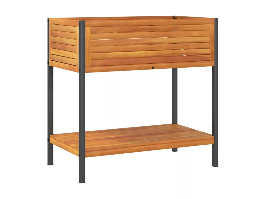 Jardinière bac lit surélevé marron 80 x 45 x 80 cm 02_0038619