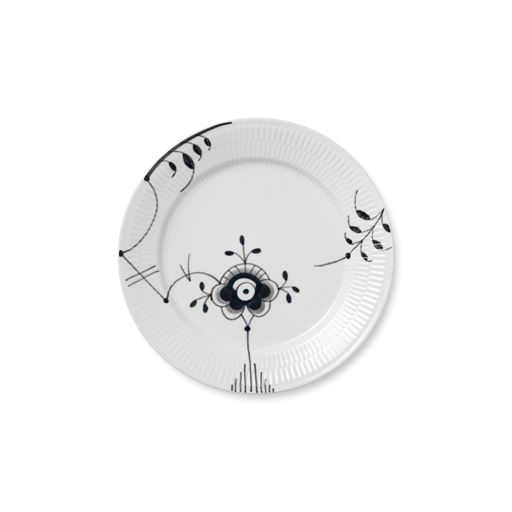Royal Copenhagen Sort Mega Riflet Middagstallerken, Mønster 6, Ø27 cm