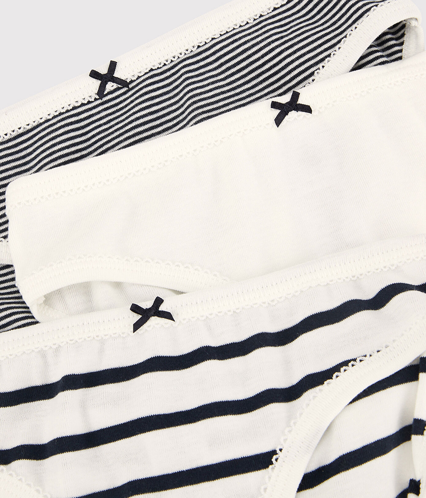Lot de 3 culottes rayées fille