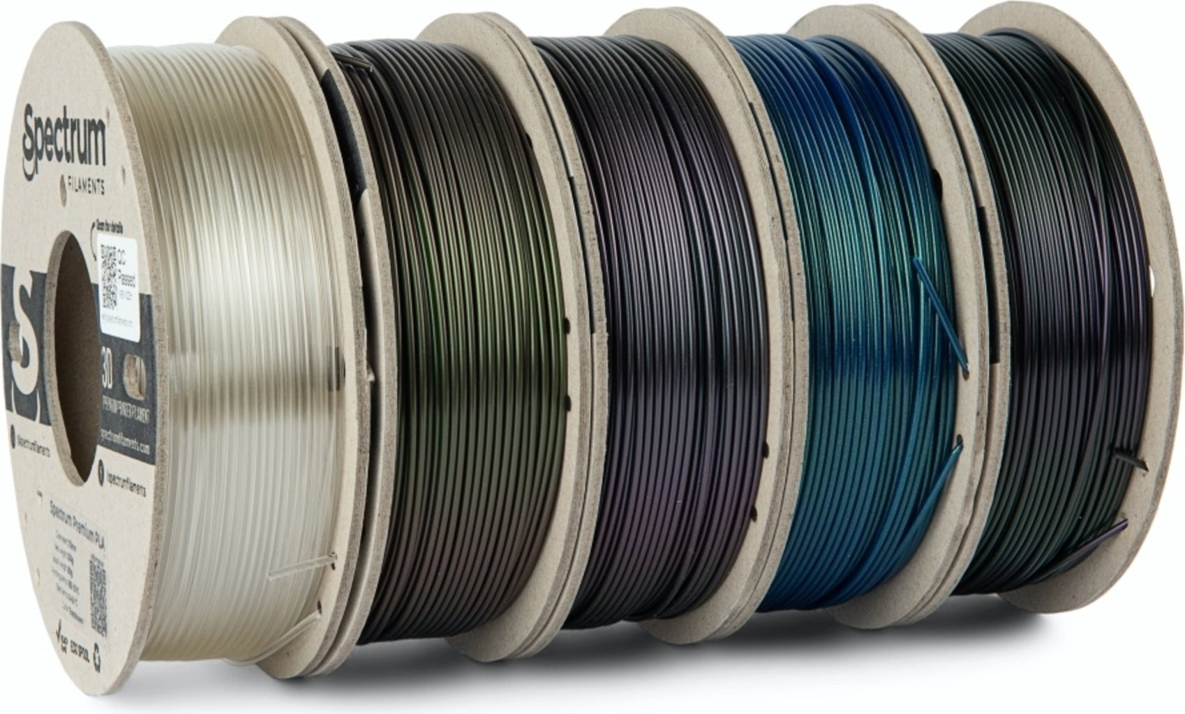 Spectrum  5er-Set Premium PLA Essentials, 1,75 mm (1.250 g)    Filamente auf ökologischen Pappspulen