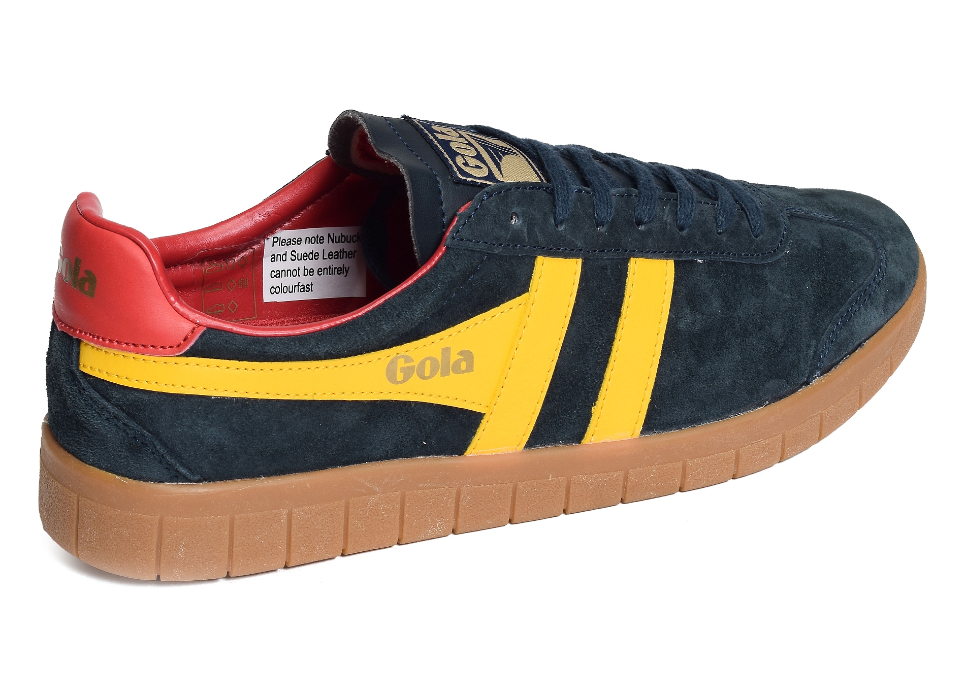 Hurricane suede trainers marine jaune