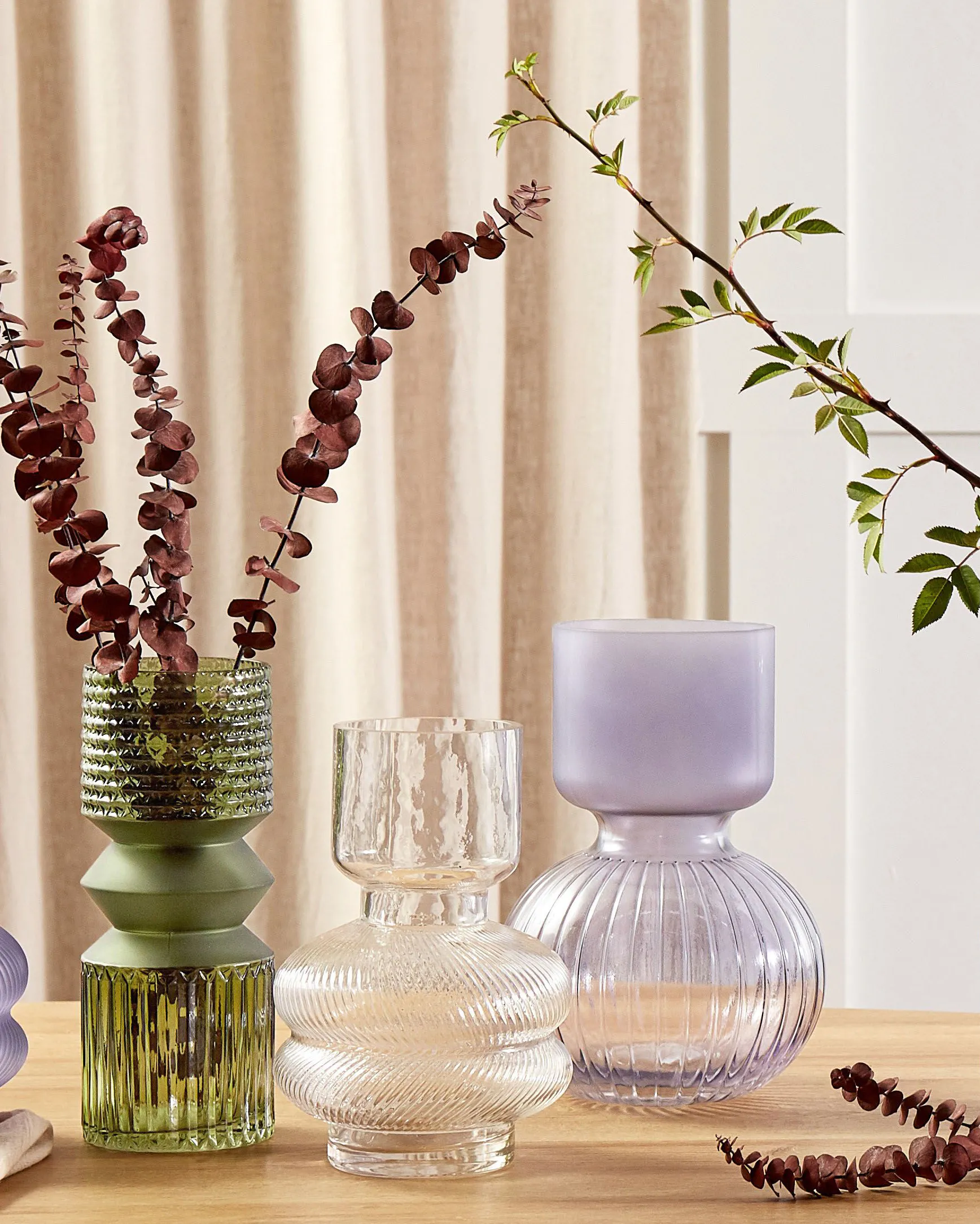 Bloemenvaas THETIDIO Glas 26 cm Paars
