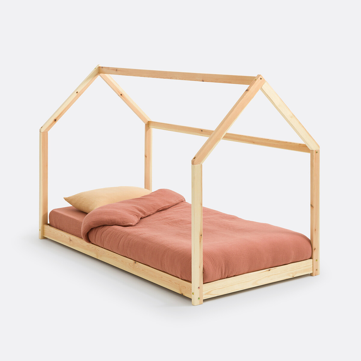 LA REDOUTE INTERIEURS<br>Cama Caban em pinho maciço com base ripada, Archi