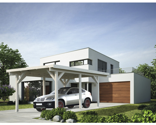 Enkele carport Palmako Karl 11,7 m² 360x512 cm naturel