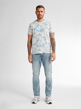 Petrol T-Shirt Crestview Print Blauw M-1050-TSR623-0112 kopen