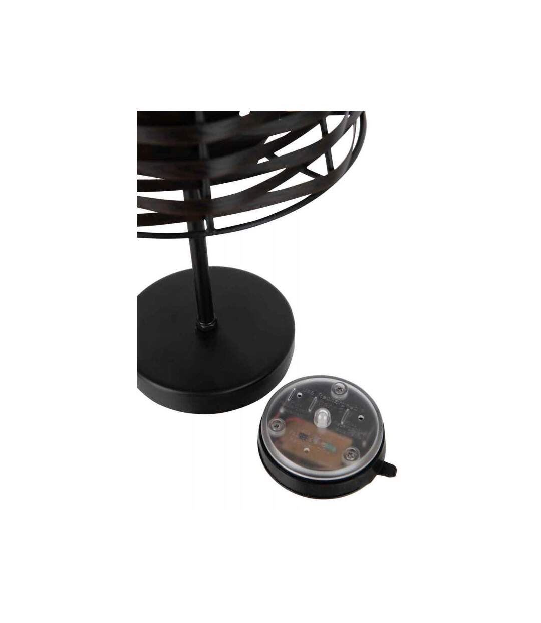 Paris Prix - Lampe à Poser Led énergie Solaire 32cm Marron