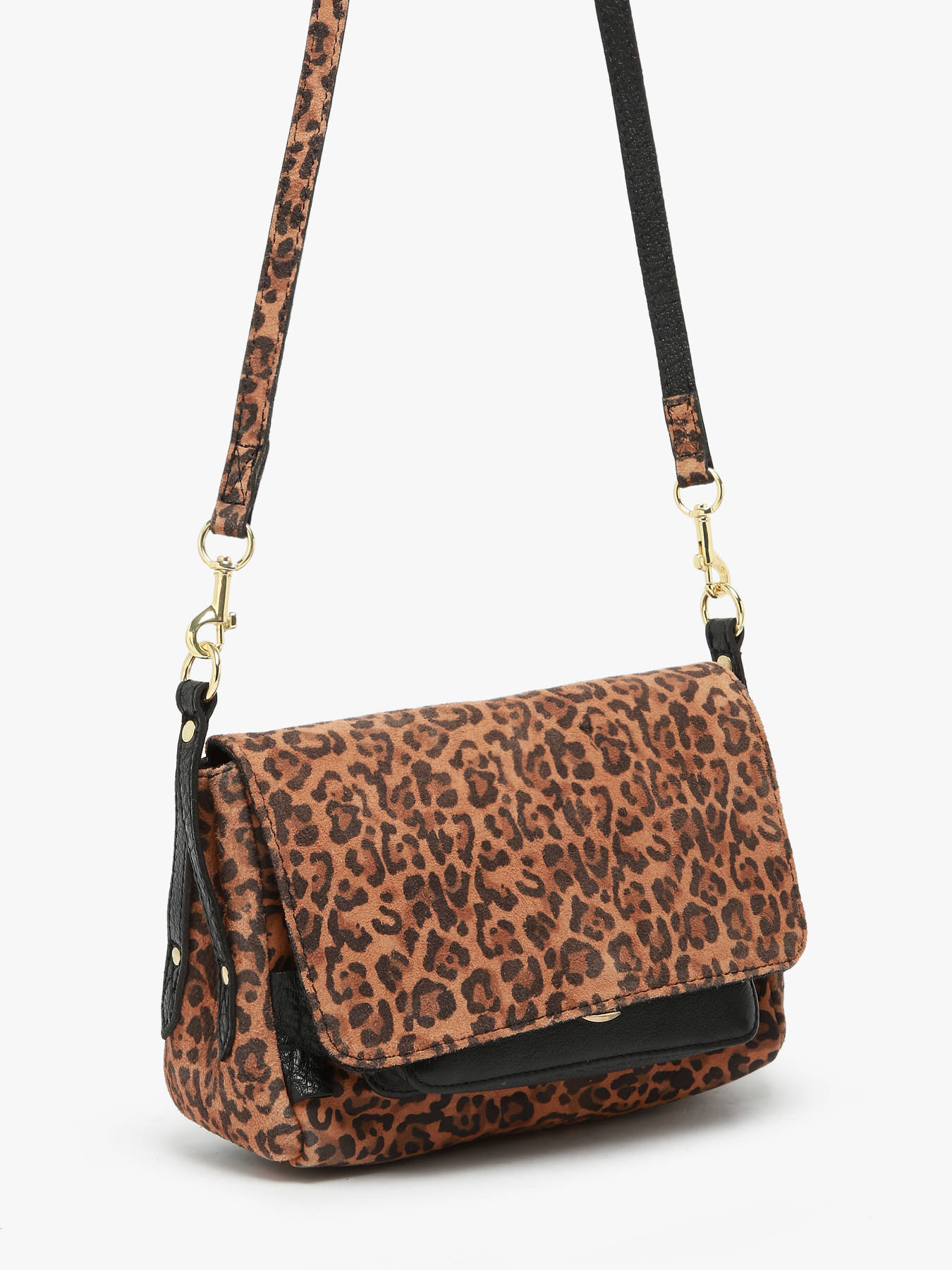 Sac bandoulire Leopard cuir PAUL MARIUS