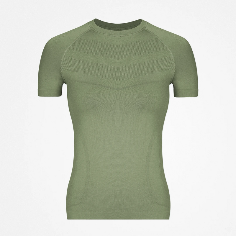 Sport Shirt Seamless Damen Hellgrün