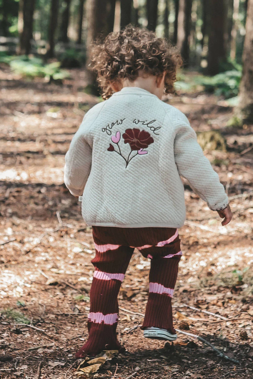 Your Wishes tie-dye flared broek wijnrood/roze