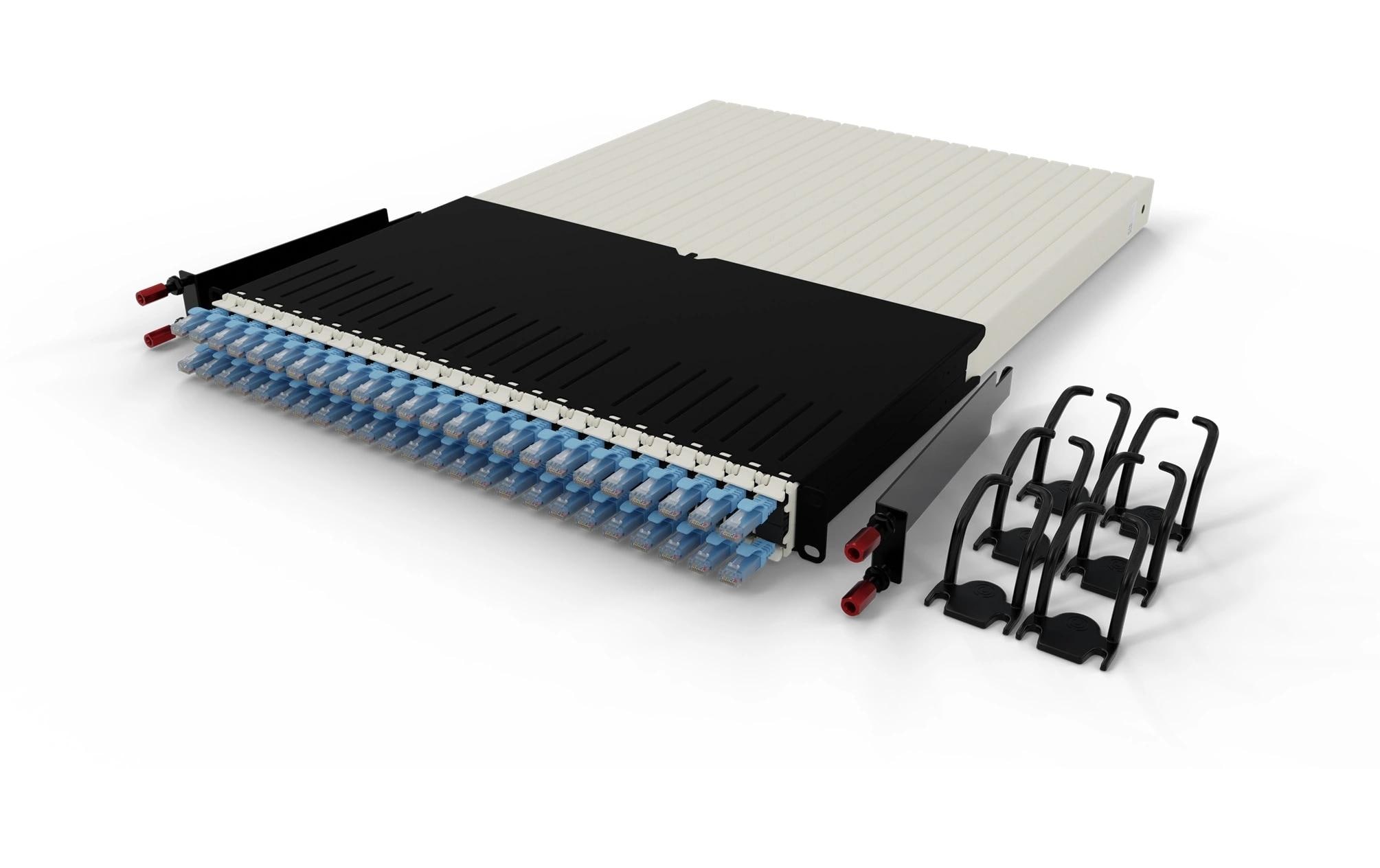 patchbox.one / 30RU / Cat 6A, UTP, 1.8 m, Blau<br>All-in-One Lösung für Ordnung im Netzwerkschrank
