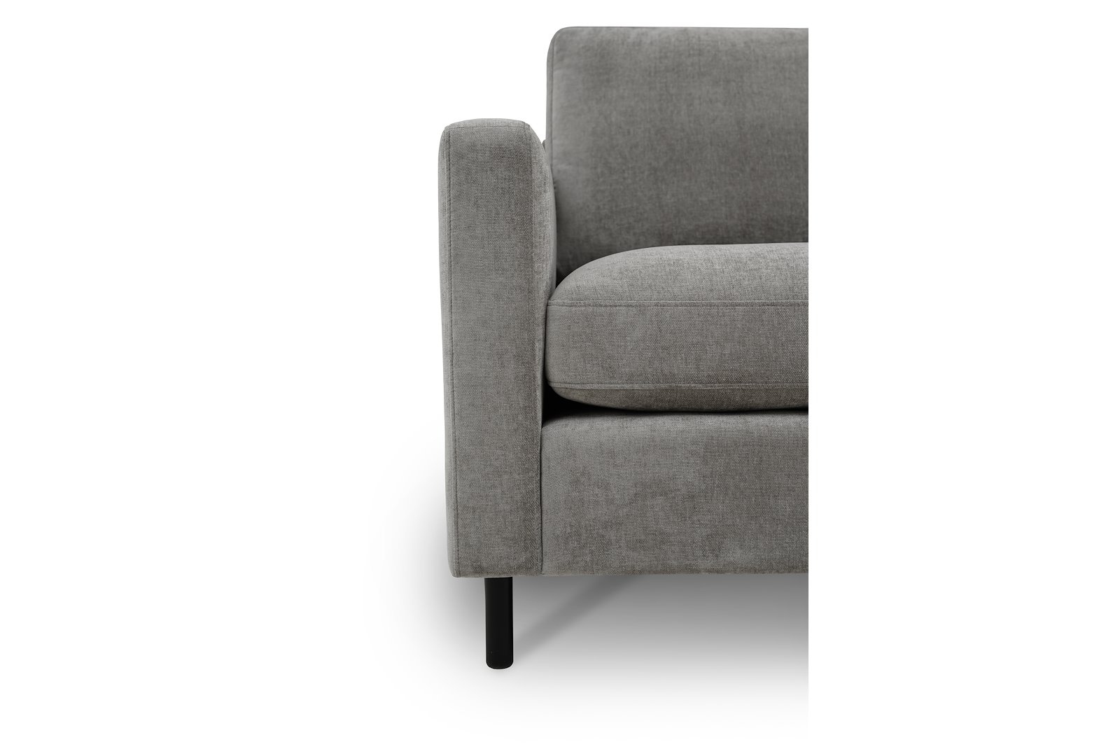 Viken stol Med duntopp. I tekstil Concept 3 Grey. Arm B og ben 1