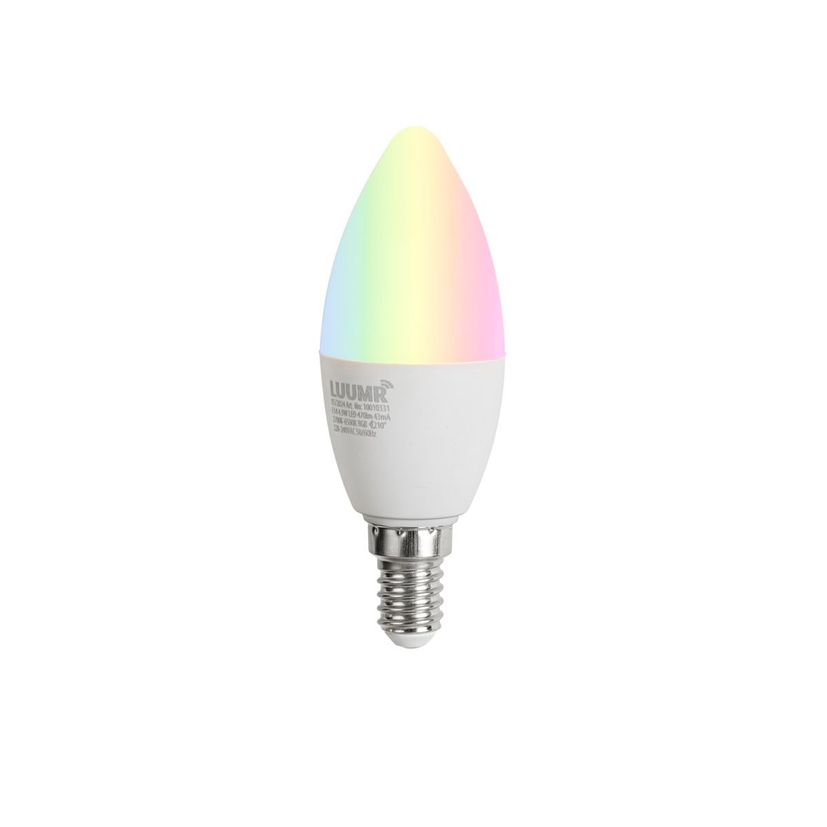 Set van 5 E14 dimbare LED lampen C37 opaal 4.9W 470 lm 2700-6500K