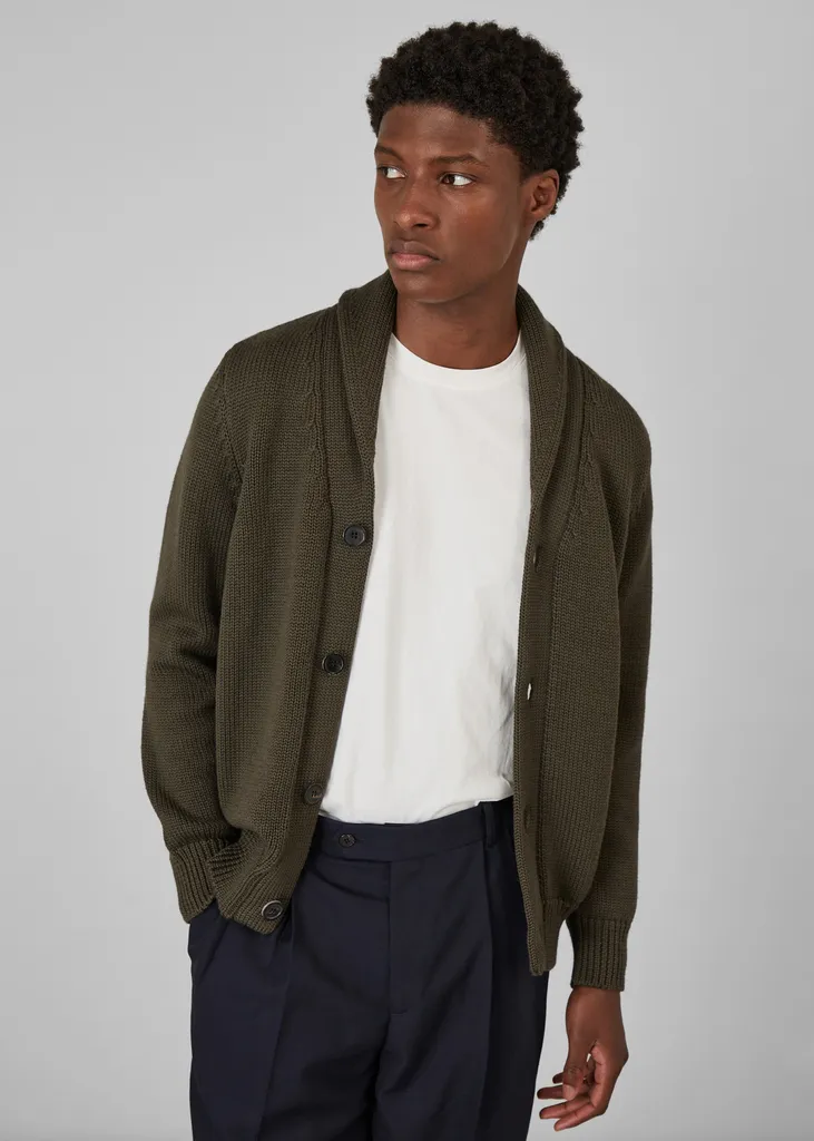 Cardigan col châle en laine mérinos L'Exception Paris
