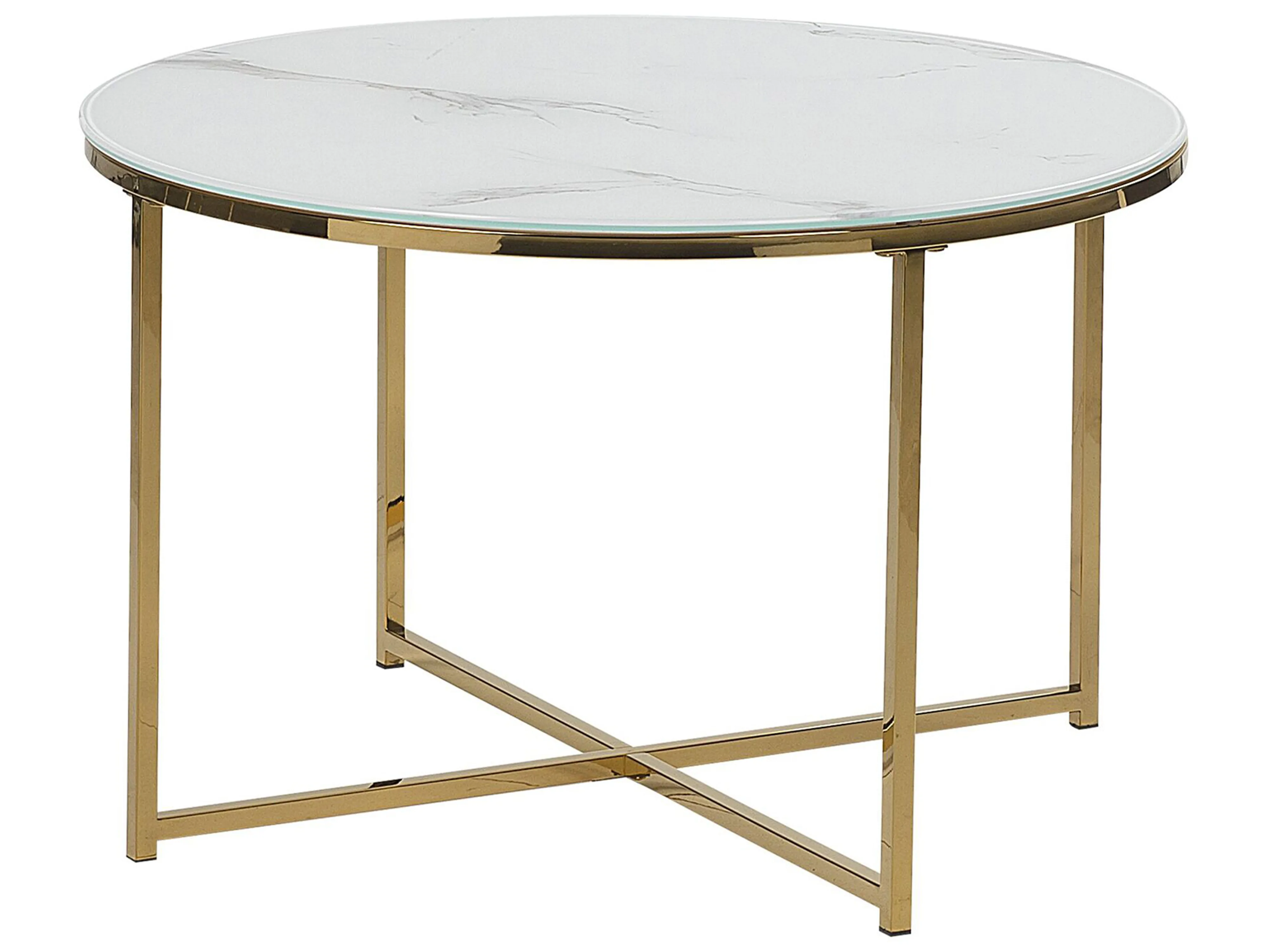 Salontafel QUINCY Veiligheidsglas Marmer/goud