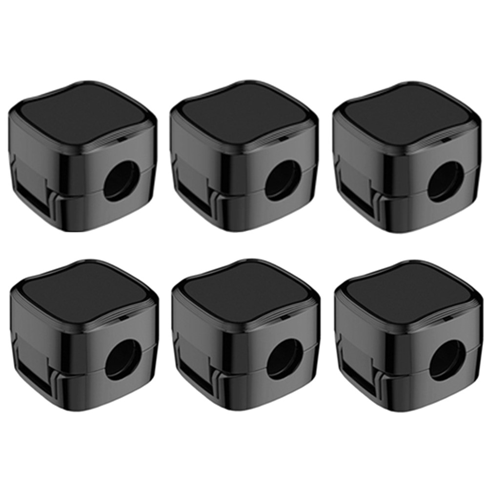 (6er Set) Selbstklebende Magnetische Kabelhalter Vielzweck Kabelführung Organizer Clips - Schwarz